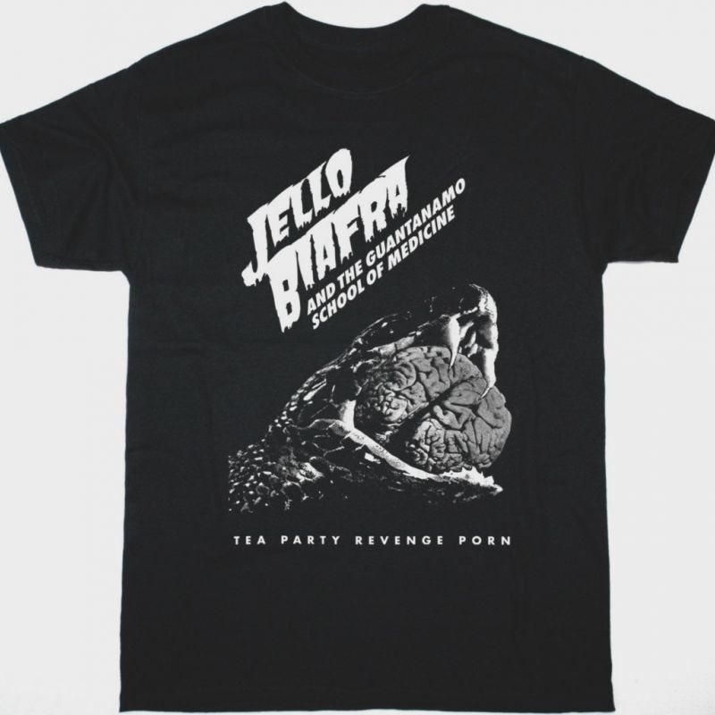 JELLO BIAFRA AND THE GUANTANAMO SCHOOL OF MEDICINE TEA PARTY REVENGE PORN NEW BLACK T-SHIRT