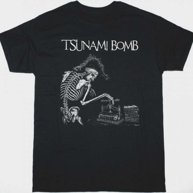TSUNAMI BOMB THE SPINE THAT BINDS NEW BLACK T-SHIRT