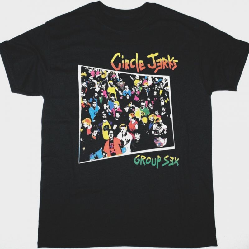 CIRCLE JERKS GROUP SEX NEW BLACK T-SHIRT