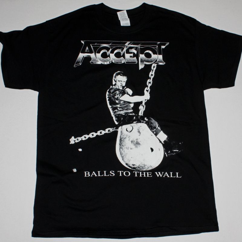 ACCEPT BALLS TO THE WALL'83 NEW BLACK T-SHIRT