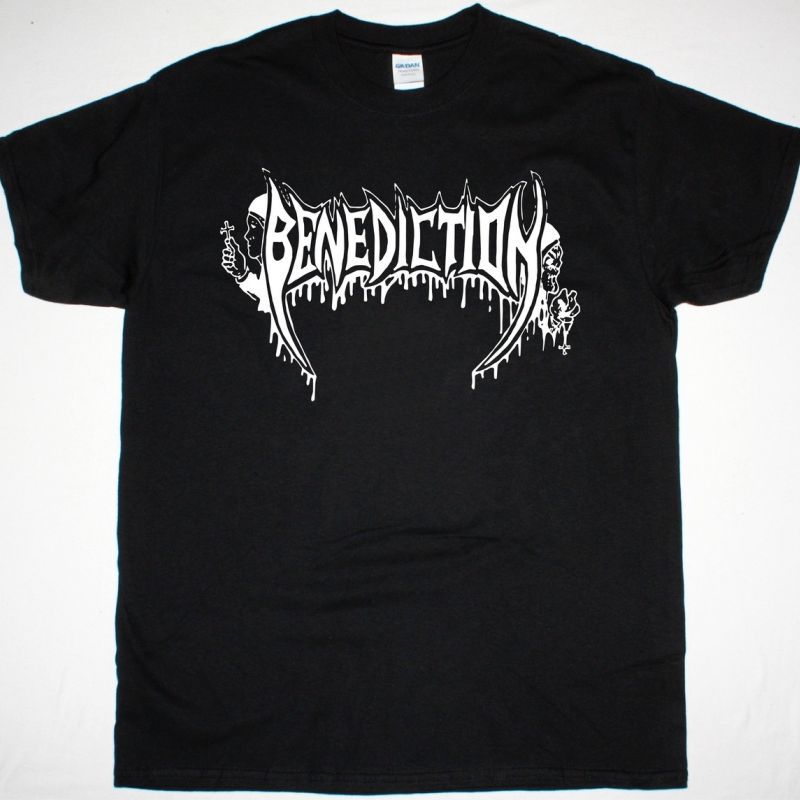 BENEDICTION LOGO NEW BLACK T-SHIRT
