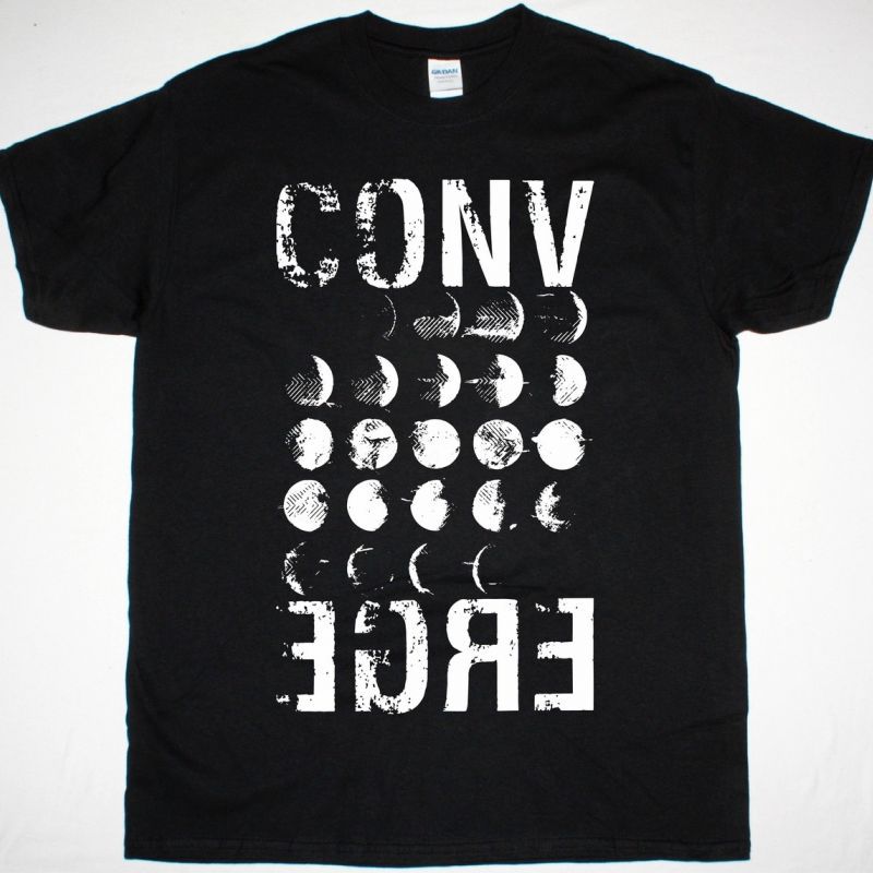 CONVERGE MOON PHASE NEW BLACK T SHIRT