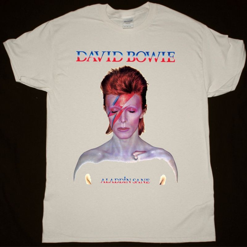DAVID BOWIE ALADDIN SANE NEW NATURAL T-SHIRT