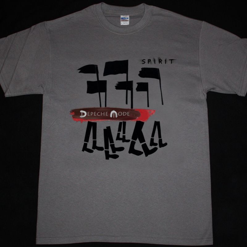 DEPECHE MODE SPIRIT NEW GREY CHARCOAL T-SHIRT