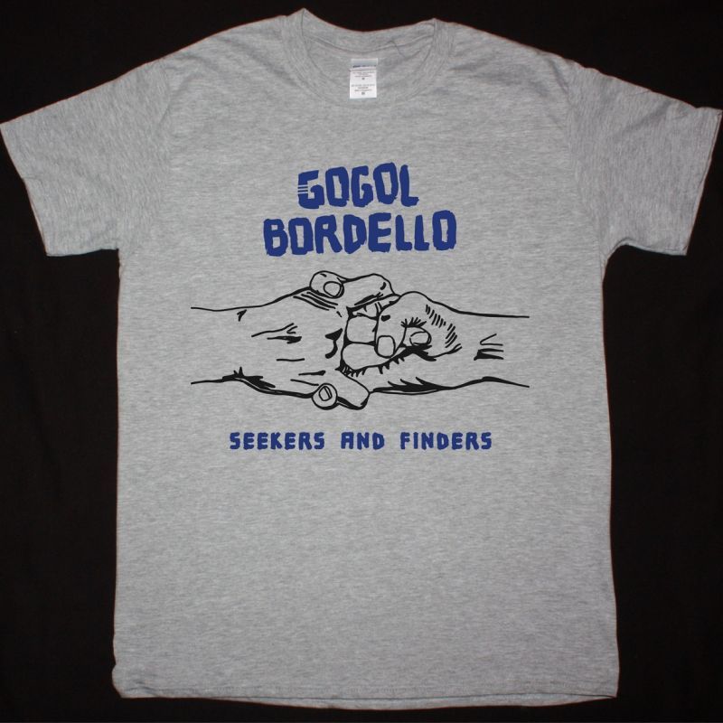 GOGOL BORDELLO SEEKERS AND FINDERS NEW SPORT GREY T-SHIRT
