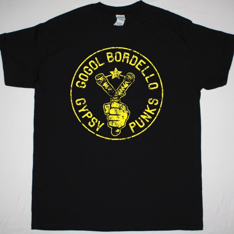 GOGOL BORDELLO SLINGSHOT NEW BLACK T-SHIRT