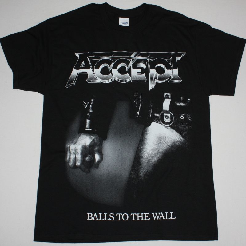 ACCEPT BALLS TO THE WALL 1983 NEW BLACK T-SHIRT