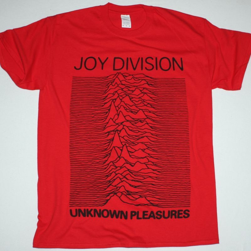 JOY DIVISION UNKNOWN PLEASURES NEW RED T-SHIRT