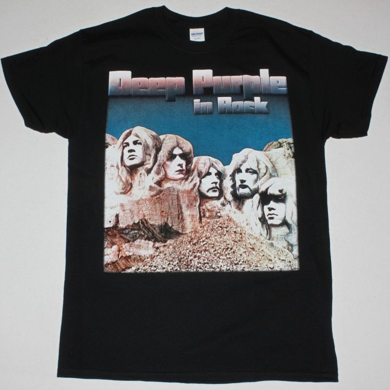 DEEP PURPLE IN ROCK NEW BLACK T-SHIRT