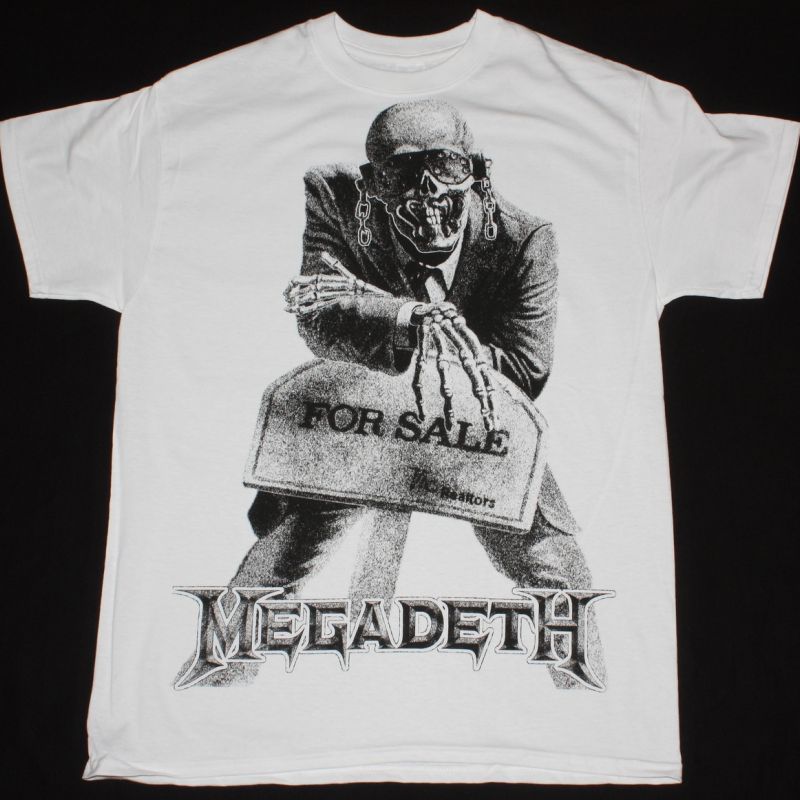 MEGADETH PEACE SELLS ... BUT WHO'S BUYING JUMBO PRINT NEW WHITE T-SHIRT