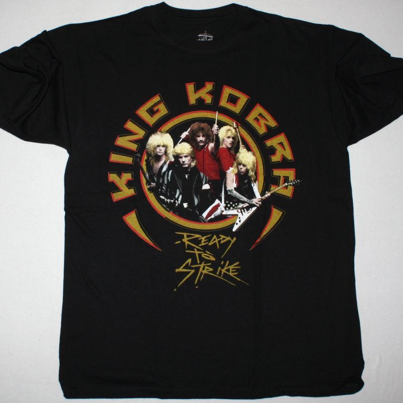 KING KOBRA READY TO STRIKE NEW BLACK T-SHIRT