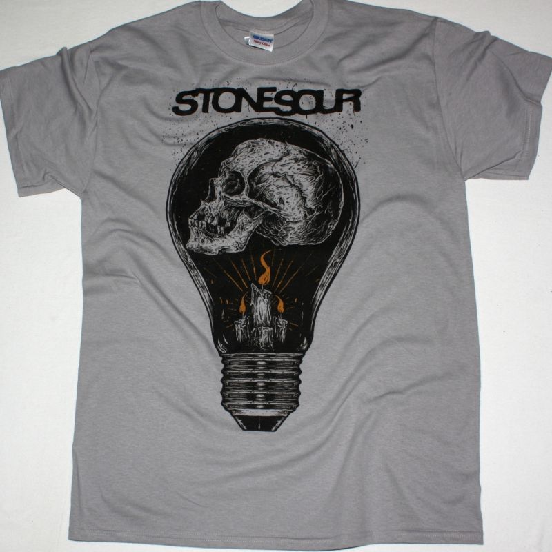 STONE SOUR LIGHTBULB NEW LIGHT GREY T-SHIRT