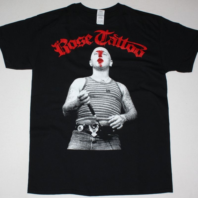 ROSE TATTOO ANGRY ANDERSON NEW BLACK T SHIRT