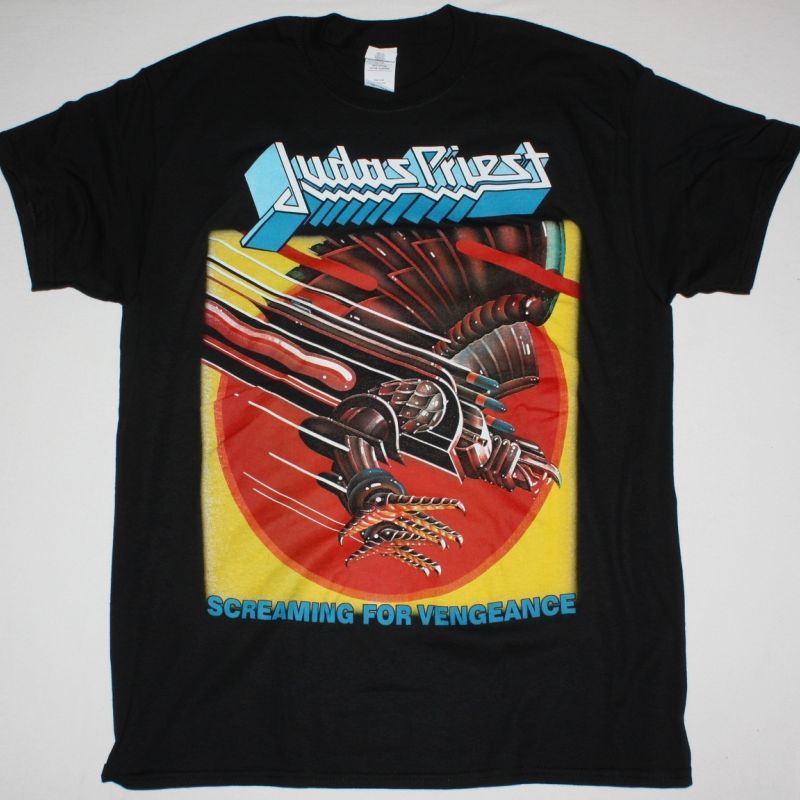 JUDAS PRIEST SCREAMING FOR VENGEANCE'82  NEW BLACK T-SHIRT