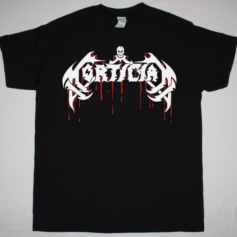 MORTICIAN BLOODY LOGO NEW BLACK T-SHIRT