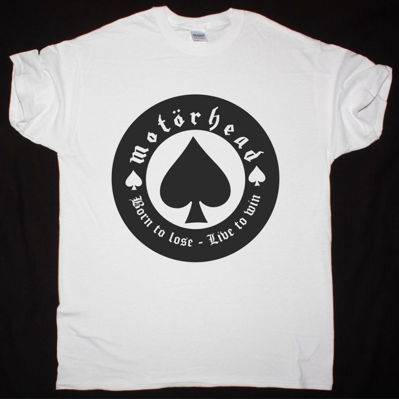 MOTORHEAD BORN TO LOSE-LIVE TO WIN NEW WHITE T-SHIRT