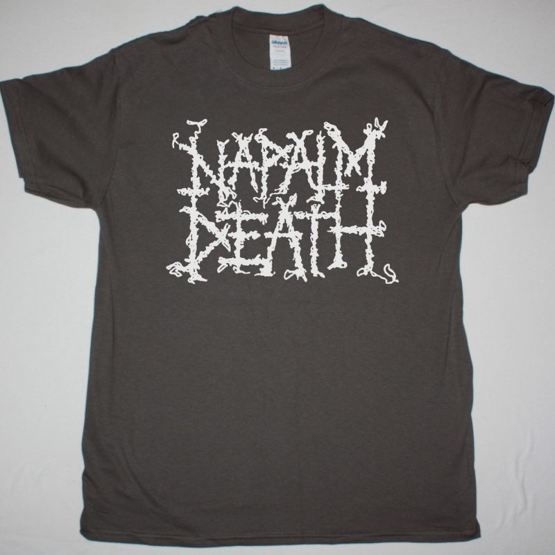 NAPALM DEATH LOGO NEW GREY T-SHIRT
