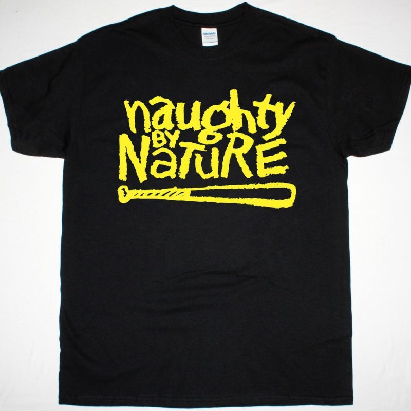 NAUGHTY BY NATURE LOGO NEW BLACK T-SHIRT