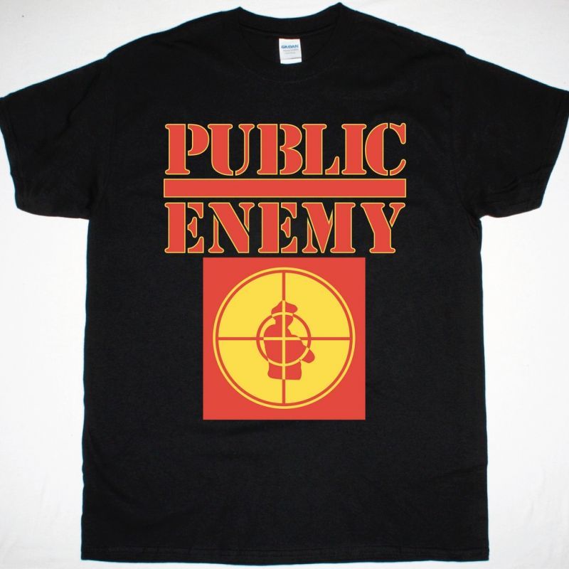 PUBLIC ENEMY LOGO NEW BLACK T-SHIRT