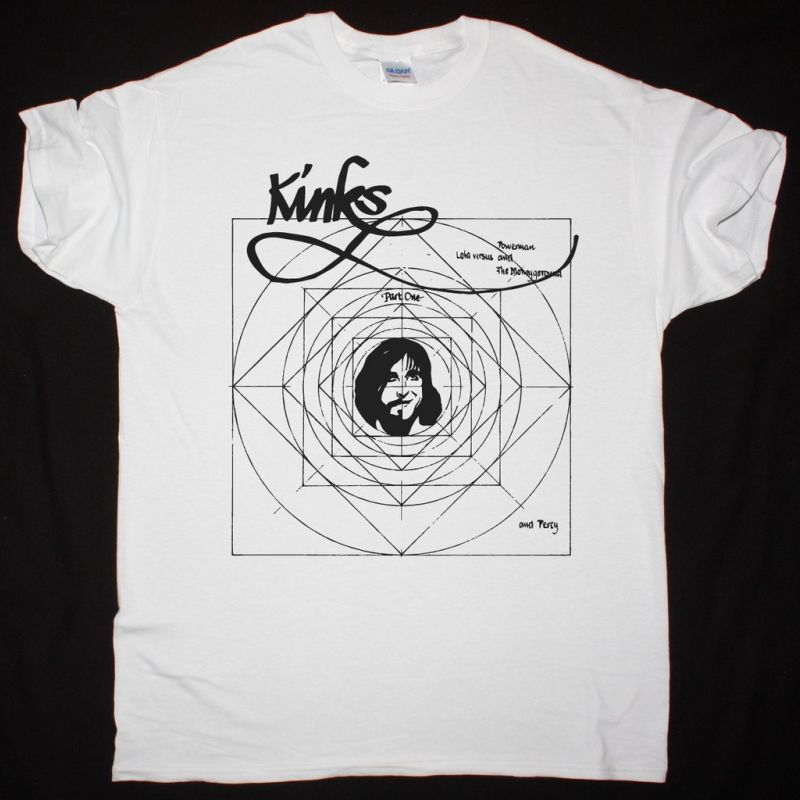THE KINKS LOLA VERSUS POWERMAN AND THE MONEYGROUND NEW WHITE T SHIRT