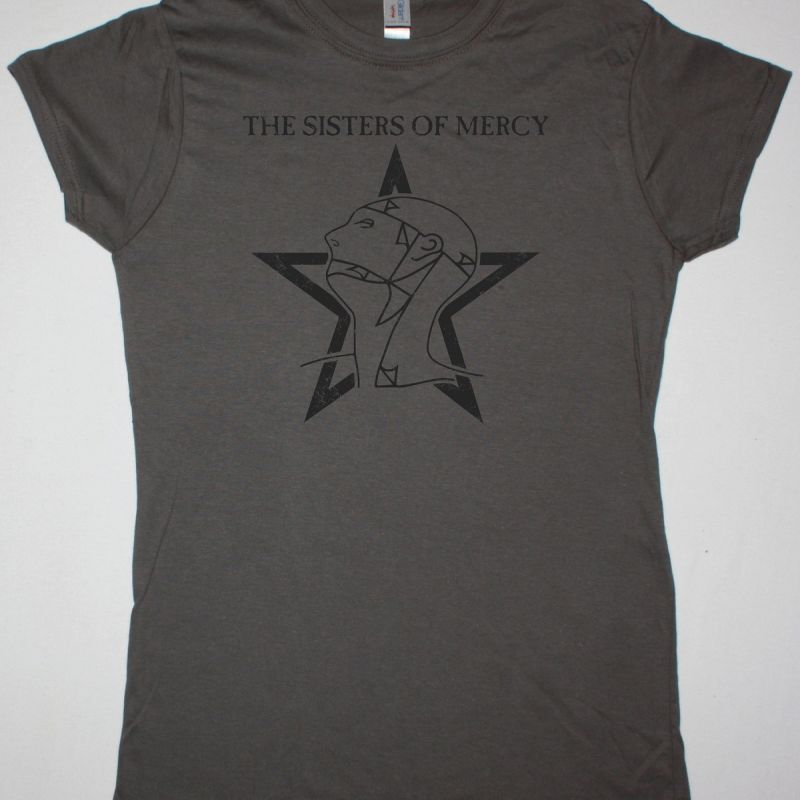 THE SISTERS OF MERCY DISTRESSED LOGO NEW GREY LADY T-SHIRT