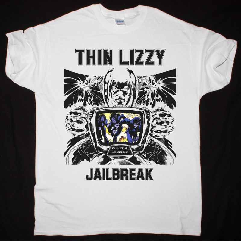 THIN LIZZY JAILBREAK NEW WHITE T-SHIRT