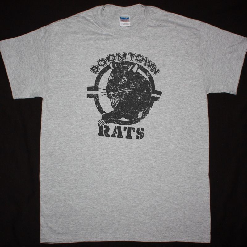 THE BOOMTOWN RATS RAT T SHIRT NEW SPORT GREY T-SHIRT