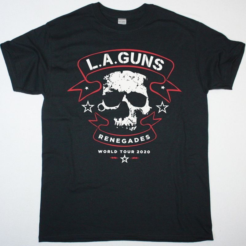 L.A. GUNS RENEGADES WORLD TOUR NEW BLACK TSHIRT