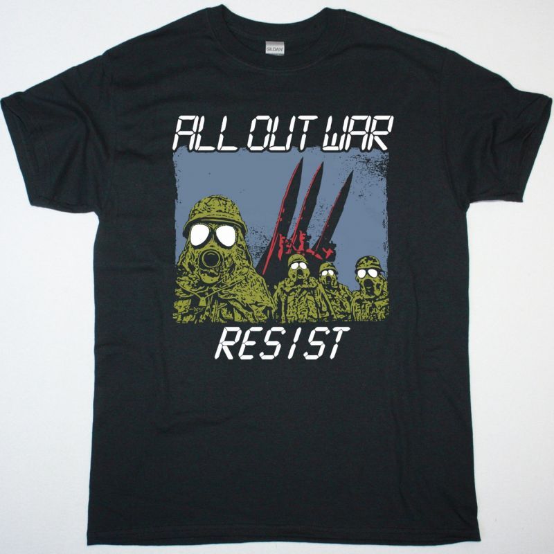 ALL OUT WAR RESIST NEW BLACK T-SHIRT