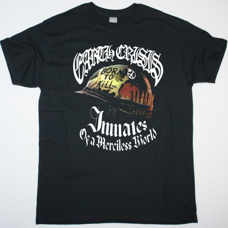 EARTH CRISIS MERCILESS WORLD NEW BLACK T-SHIRT