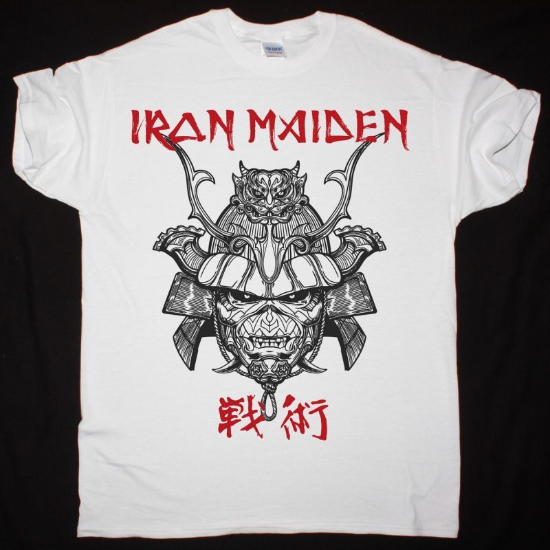 IRON MAIDEN SAMURAI EDDIE NEW WHITE T SHIRT