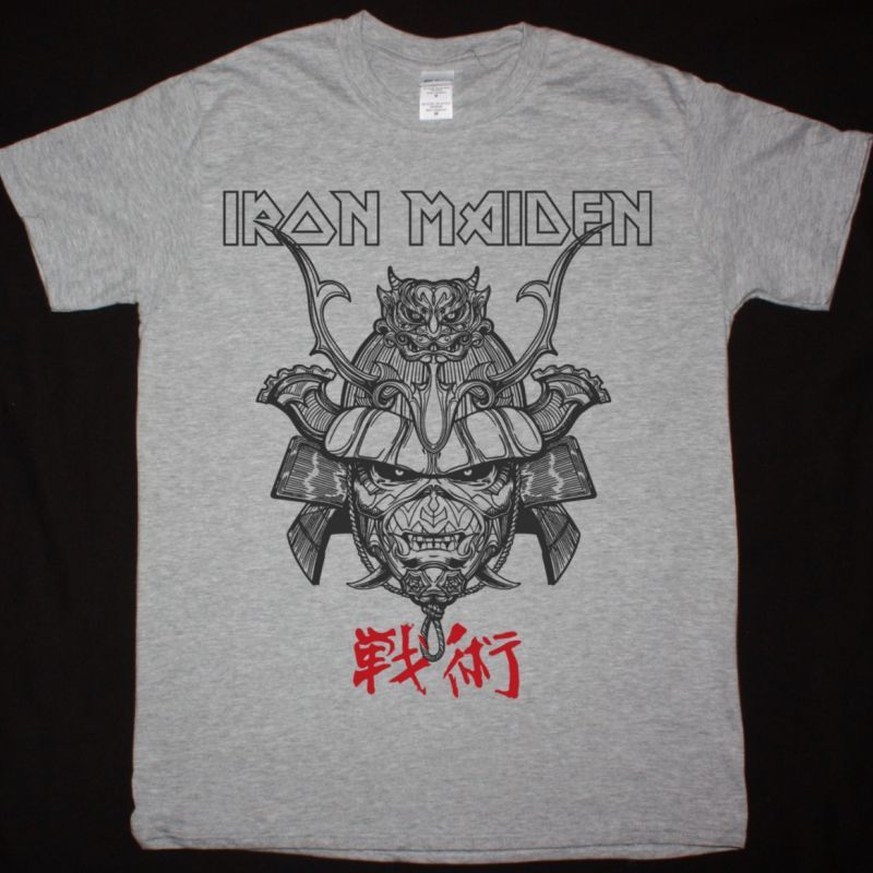 IRON MAIDEN EDDIE SAMURAI  NEW SPORT GREY T SHIRT