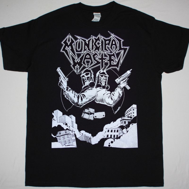 MUNICIPAL WASTE TOXIC TWINS NEW BLACK T-SHIRT