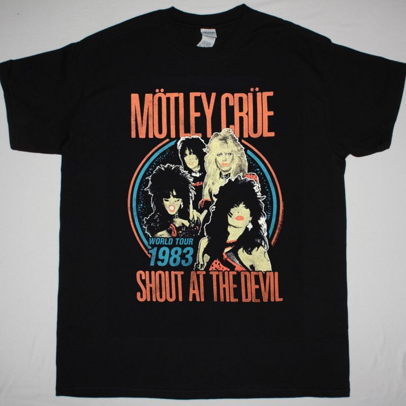 MOTLEY CRUE SHOUT AT THE DEVIL NEW BLACK T SHIRT