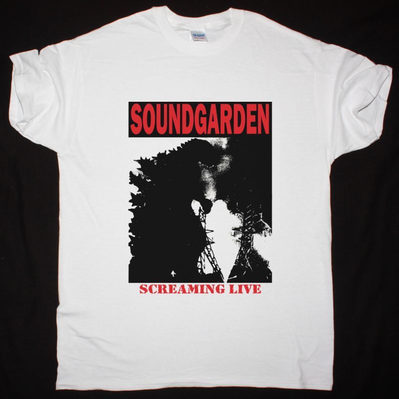 SOUNDGARDEN SCREAMING LIVE NEW WHITE T SHIRT