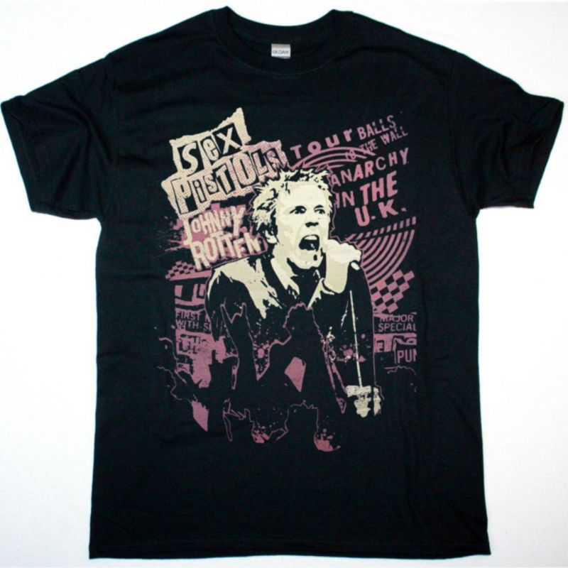 SEX PISTOLS JOHNNY ROTTEN NEW BLACK T-SHIRT