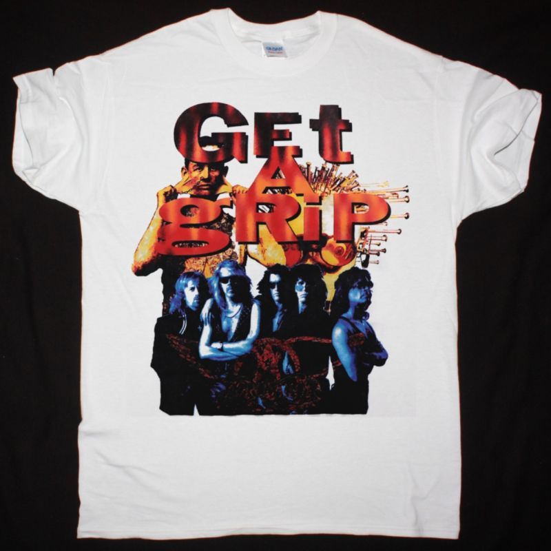 AEROSMITH GET A GRIP NEW WHITE TSHIRT