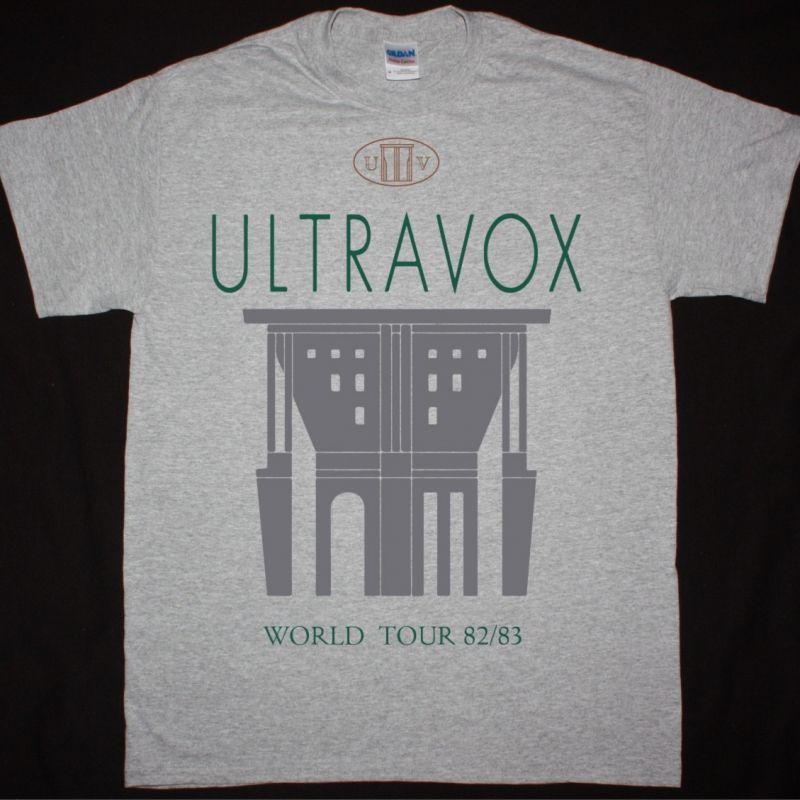 ULTRAVOX WORLD TOUR 82-83 NEW SPORTS GREY T SHIRT