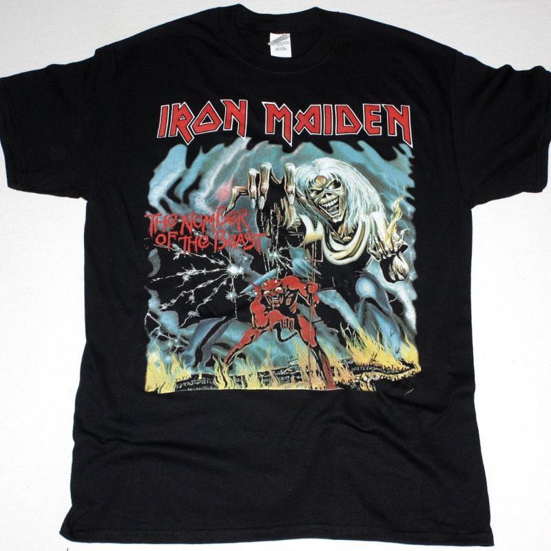 IRON MAIDEN THE NUMBER OF THE BEAST NEW BLACK T SHIRT