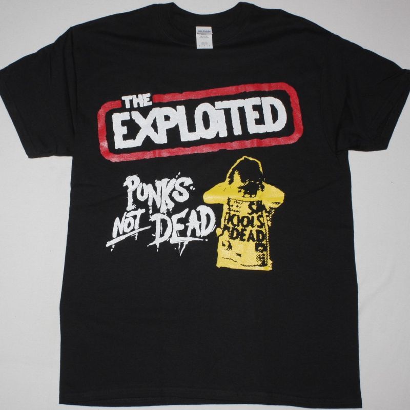 THE EXPLOITED PUNK'S NOT DEAD 1981 NEW BLACK T-SHIRT