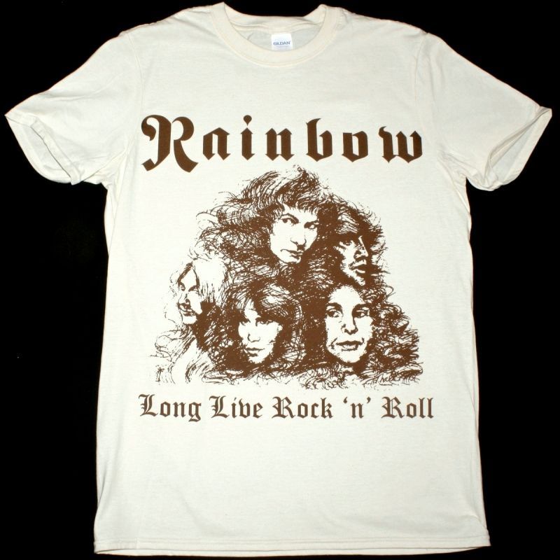 RAINBOW LONG LIVE ROCK'N'ROLL NEW NATURAL T-SHIRT