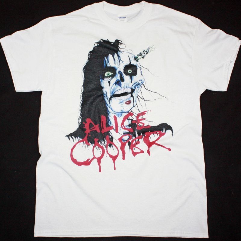 ALICE COOPER RAISE YOUR FIST AND YELL TOUR NEW WHITE T-SHIRT