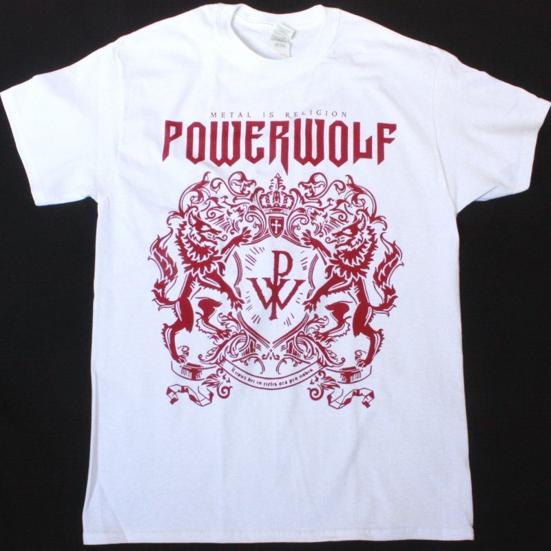 POWERWOLF METAL IS RELIGION NEW WHITE T-SHIRT
