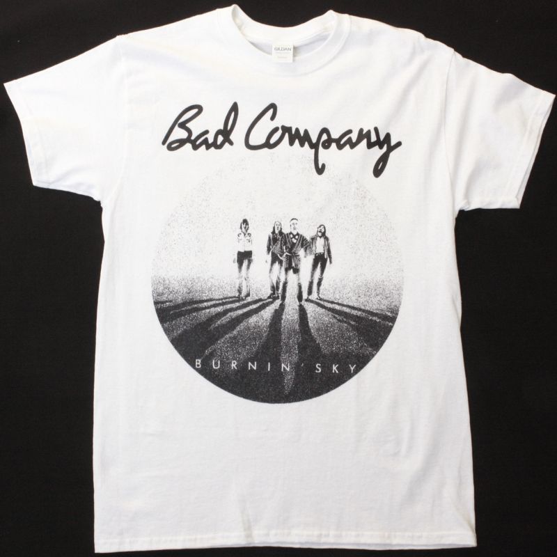 BAD COMPANY BURNIN SKY NEW WHITE T SHIRT