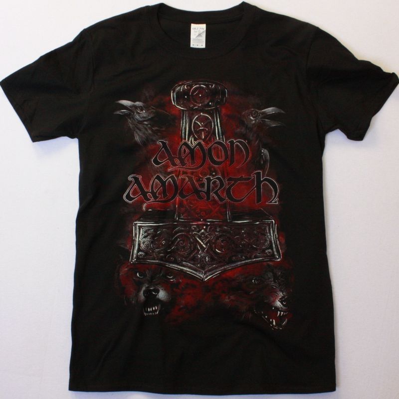 AMON AMARTH FATHER OF THE WOLF NEW BLACK T-SHIRT
