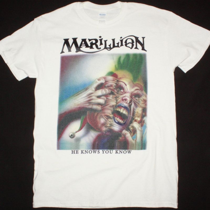 MARILLION HE KNOWS YOU KNOW NEW WHITE T-SHIRT