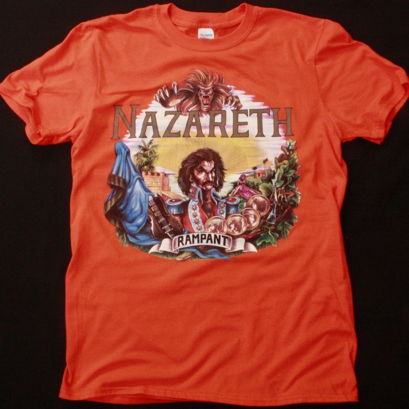 NAZARETH RAMPANT 1974 NEW ORANGE T SHIRT