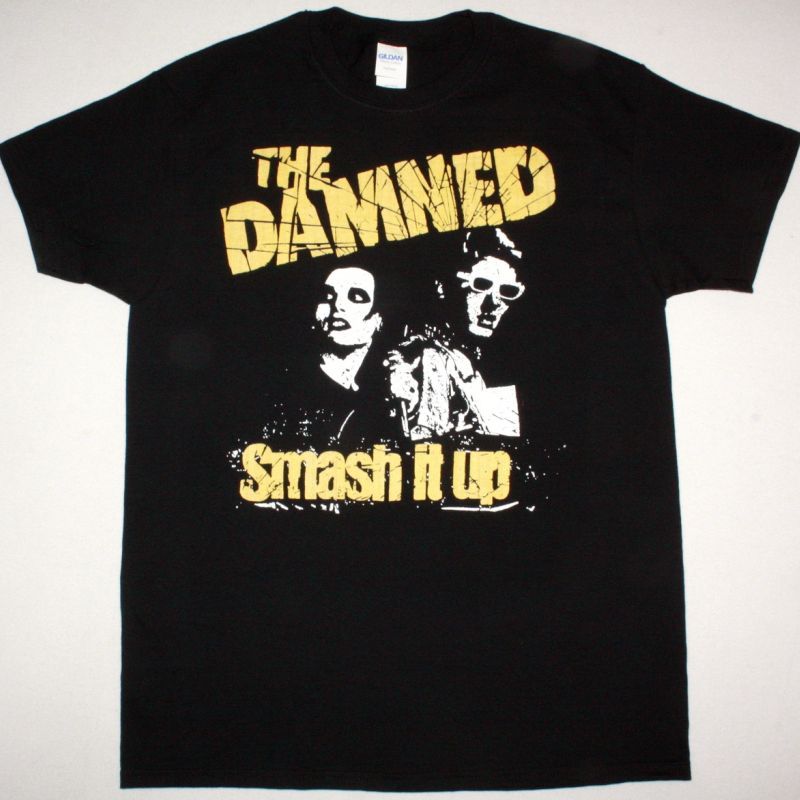THE DAMNED SMASH IT UP NEW BLACK T SHIRT