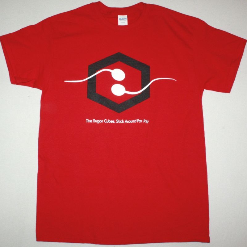 THE SUGARCUBES STICK AROUND FOR JOY V2 NEW RED T SHIRT