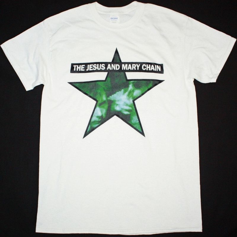 THE JESUS AND MARY CHAIN AUTOMATIC NEW WHITE T-SHIRT